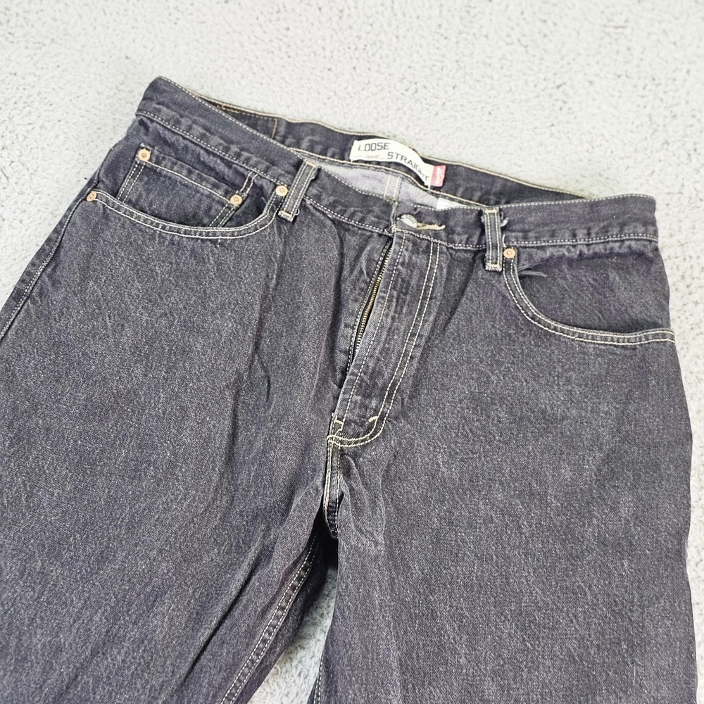 Levis‎ 569 Jeans Mens 36x30 Black Relaxed Straight Denim Dark Wash Casual Pants